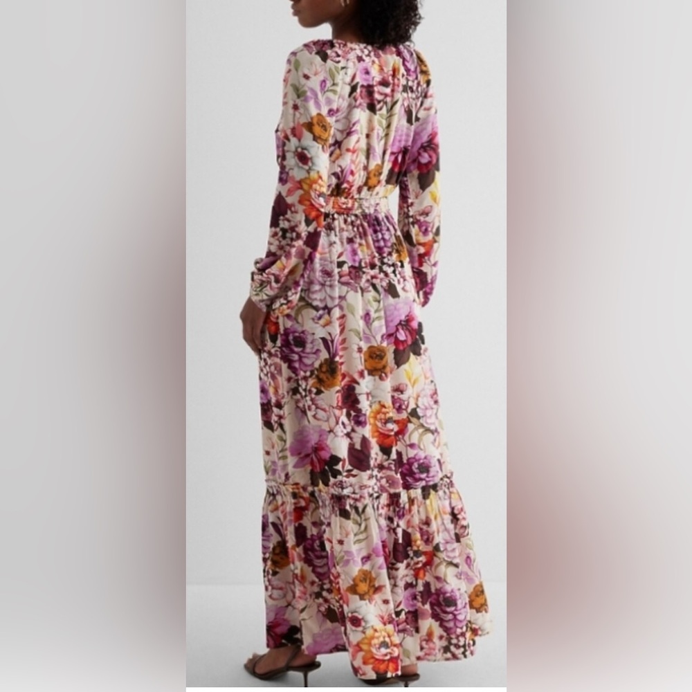 Express floral long sleeve maxi dress size small